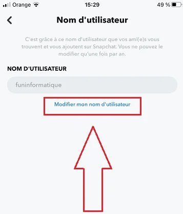 Modifier nom utilisateur