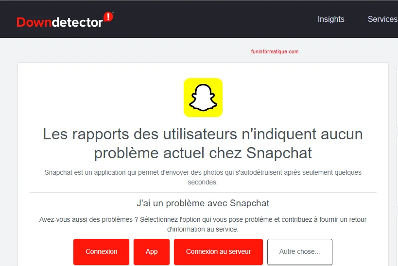 Snapchat downdetector