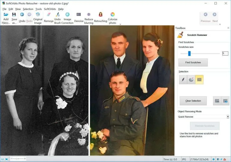Softorbits restoration photo