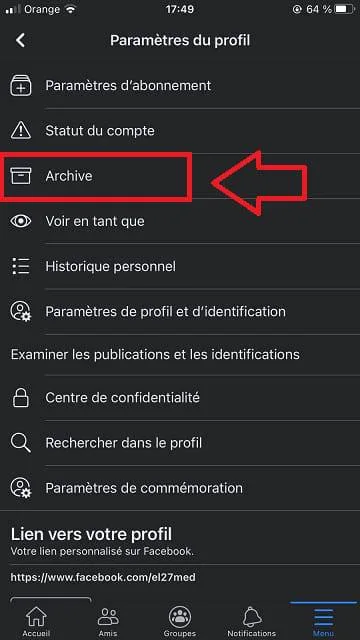 Archive facebook story