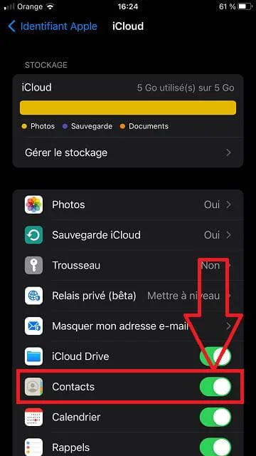 Contact iphone regalges