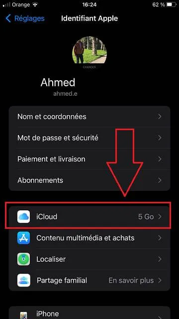 Icloud compte iphone regalges
