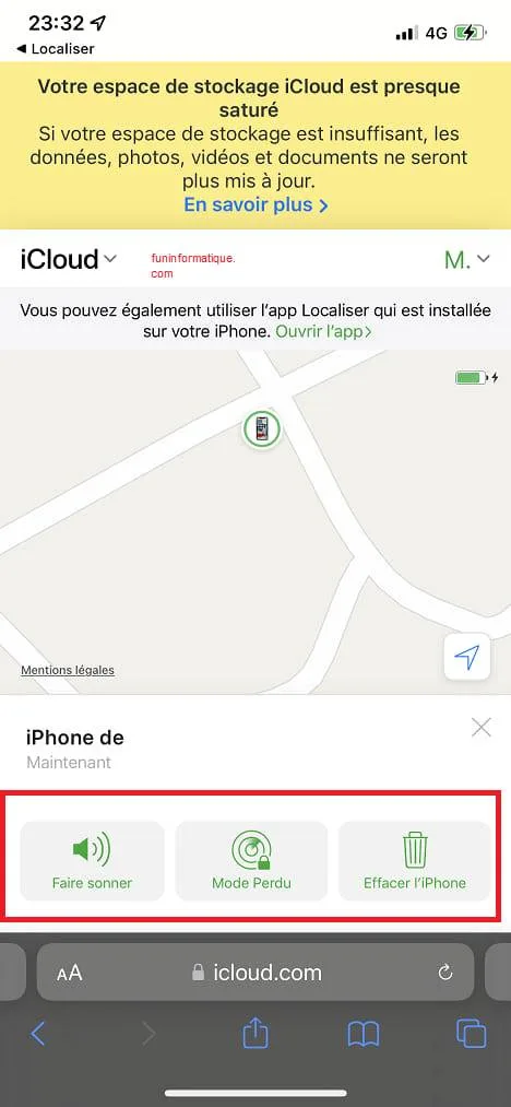 Icloud localiser iphone ami