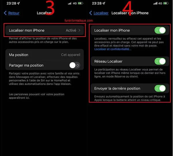 Localiser mon iphone