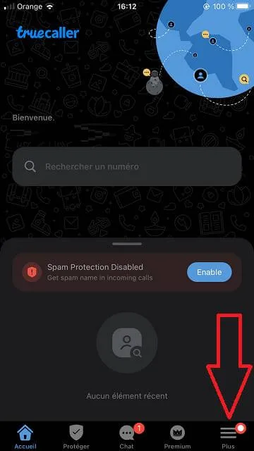 Truecaller interface