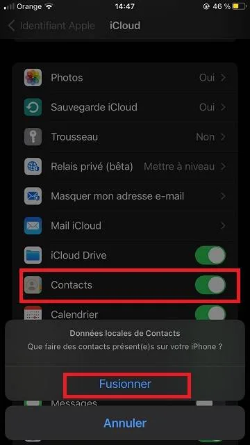 Utilisez iCloud