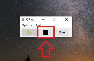 OP auto clicker arreter enregistrement