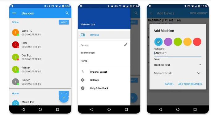 Wake ON Lan pour Android