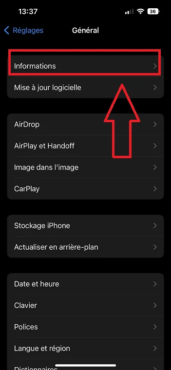 Regalges general informations iphone