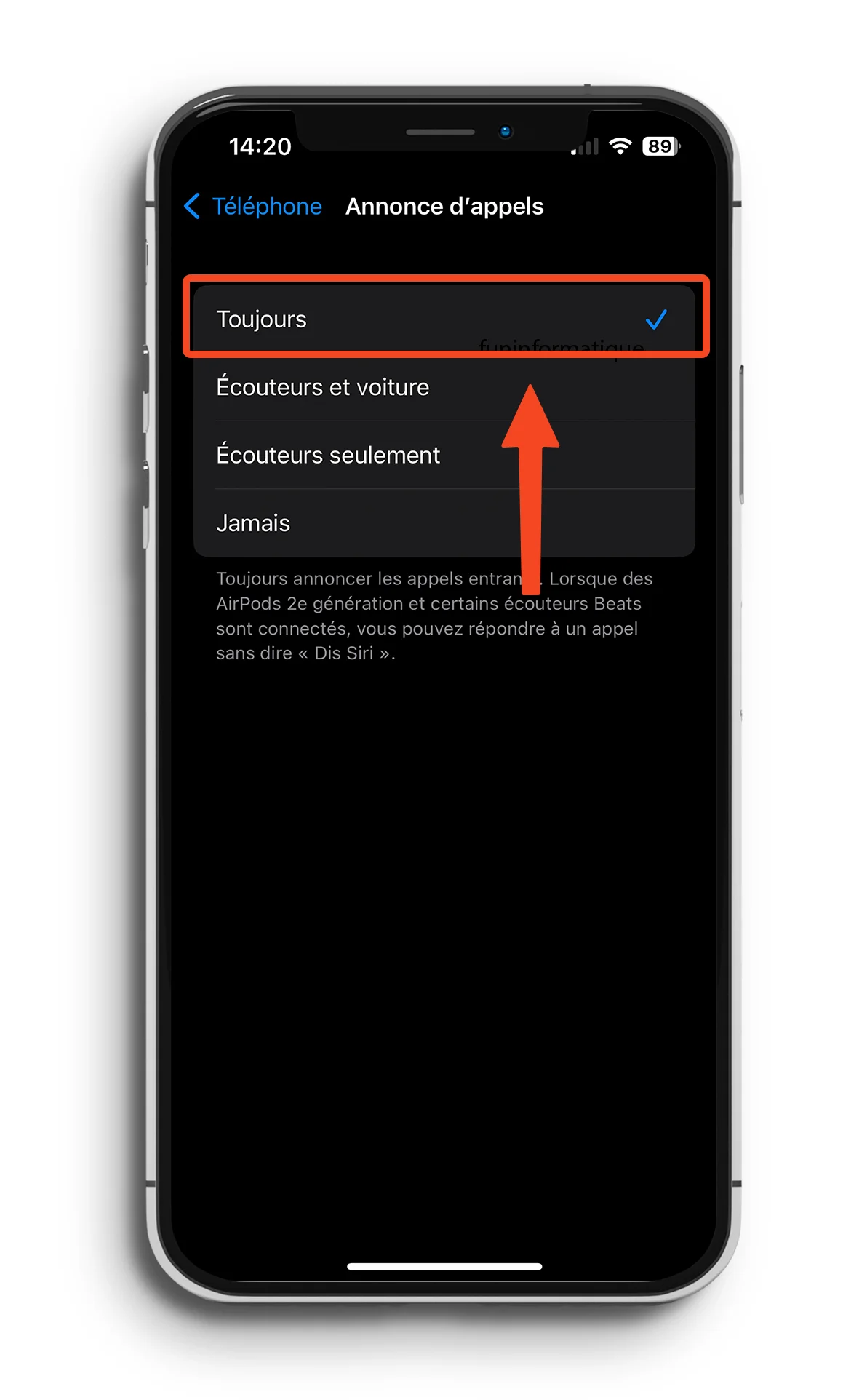 Annonce appels toujours iphone 2