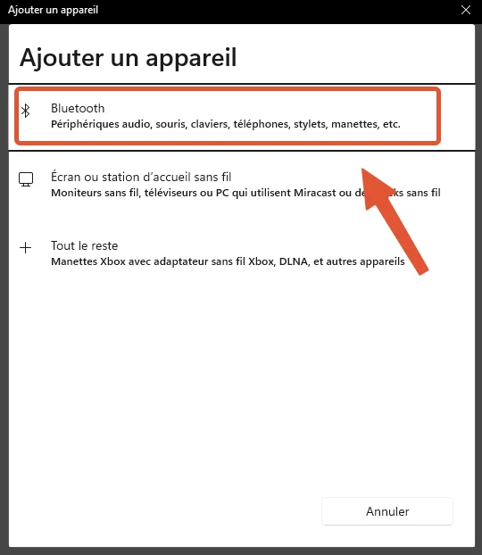 Ajouter appareil bluetooth windows 11