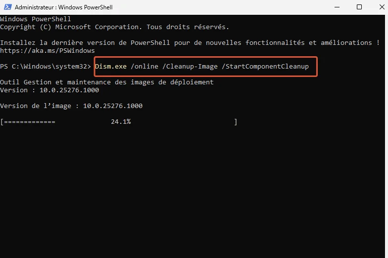 Supprimer mise jour aucien