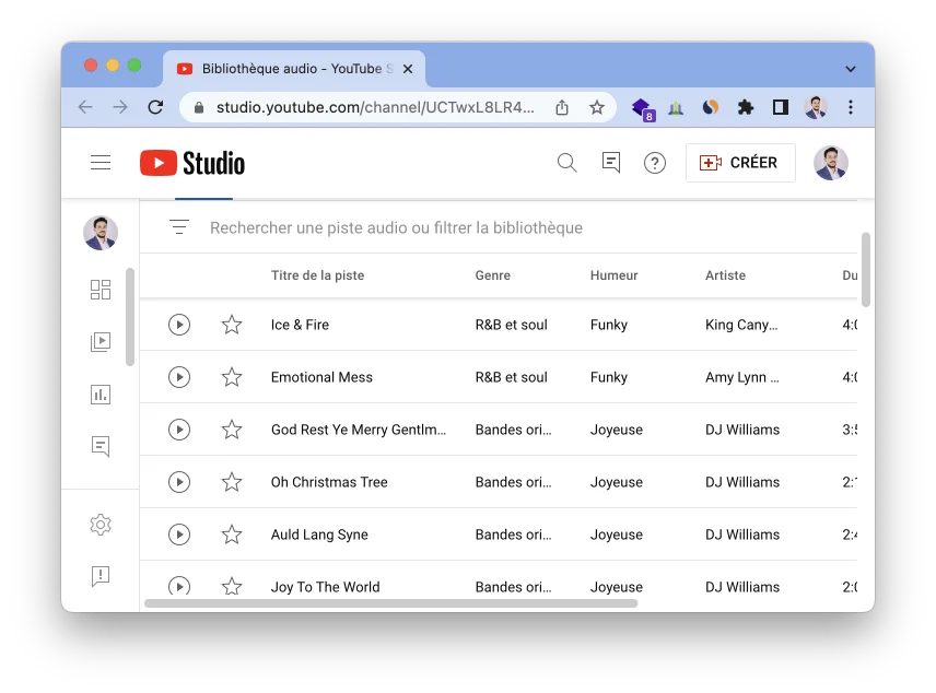 Youtube audio gratuit
