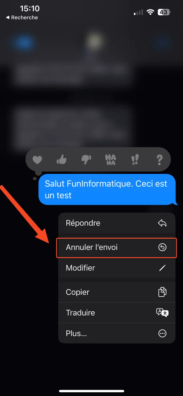 Annyler envoi sms iphone