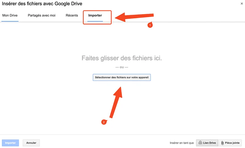 Importer gmail google drive 1