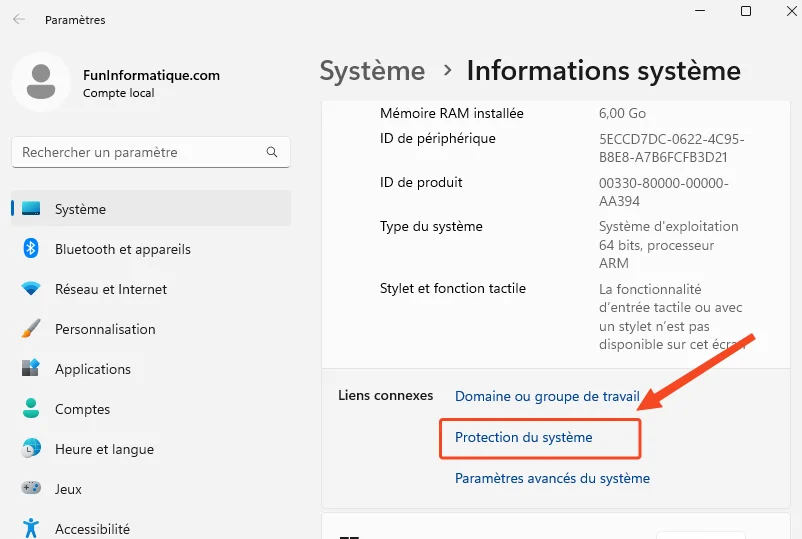 Protection systeme windows 11