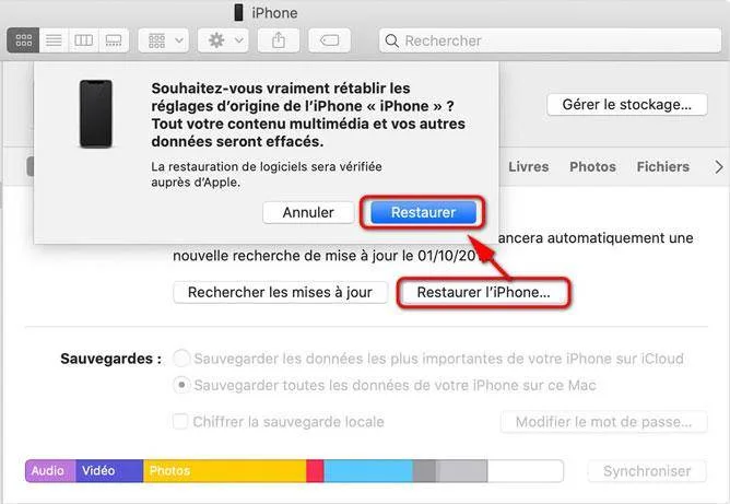 Restaurer iphone dfu
