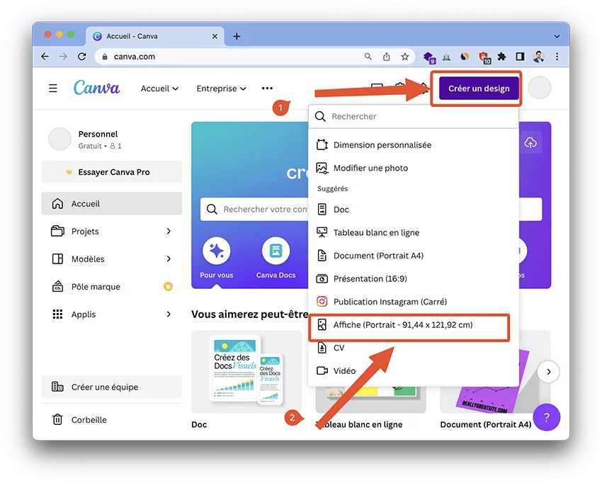 Canava flou photo visage