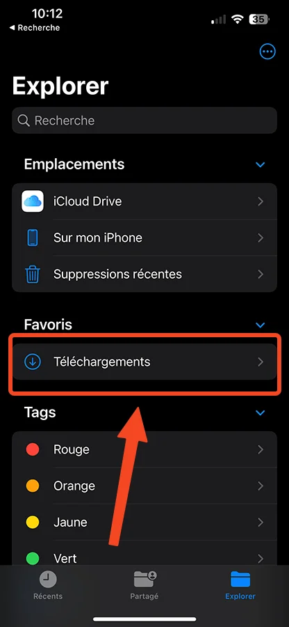 Telechargement dossier iphone