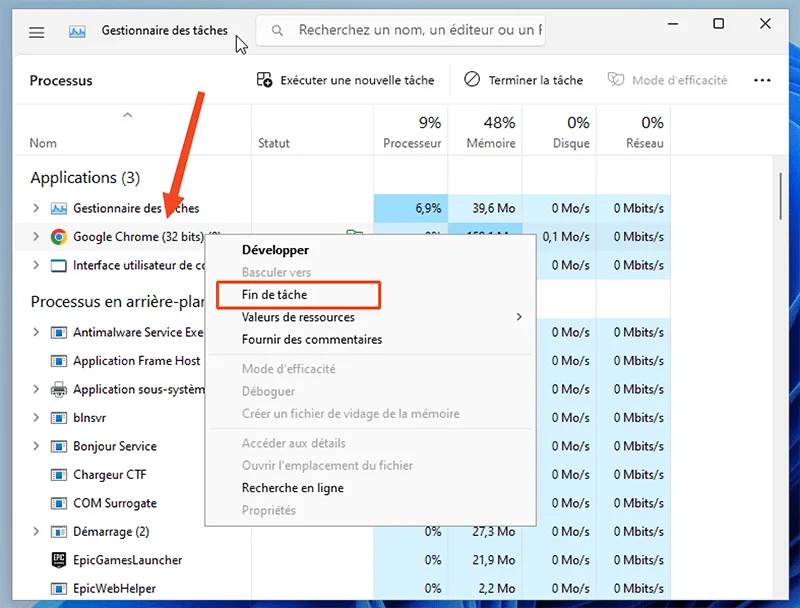 gestionnaire de tache