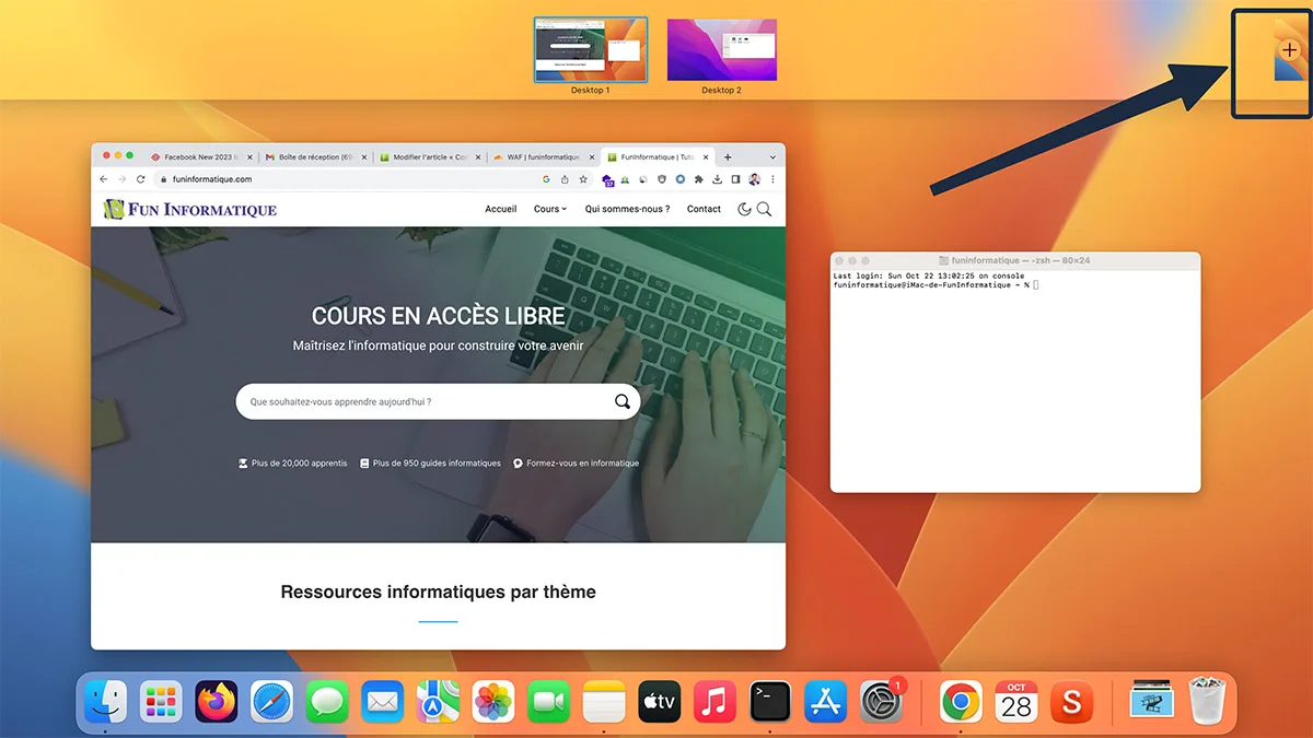 Ajouter bureau mac os