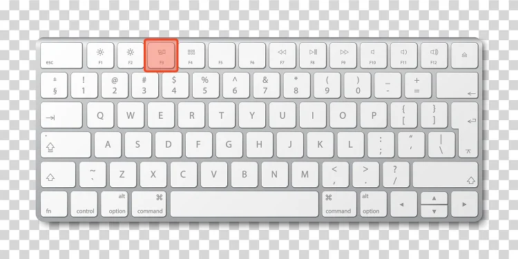 Clavier apple mission control F3