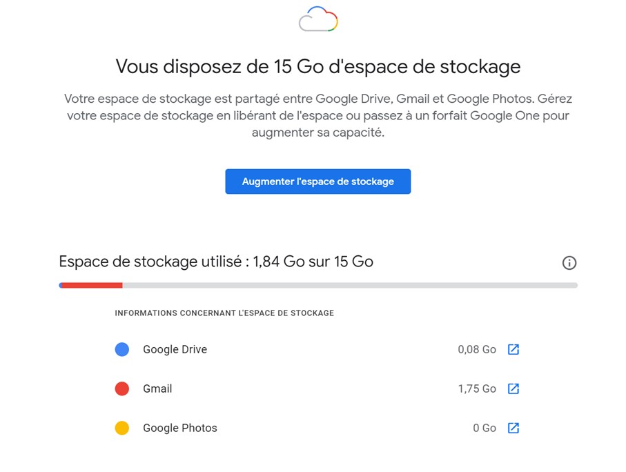 Google storage space