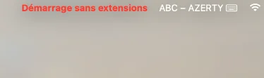 Demarrage sans extention mac os