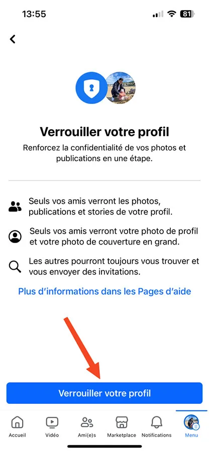 Verrouiller mon profil facebook