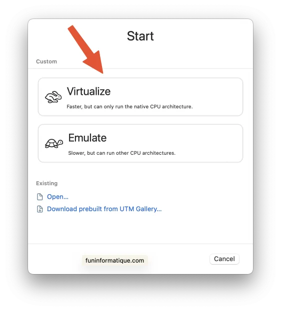Virtualize mac utm