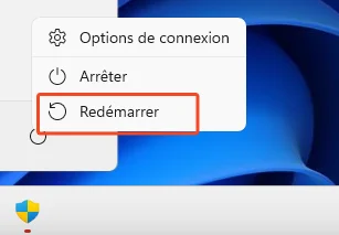 Redemarrer windows 11