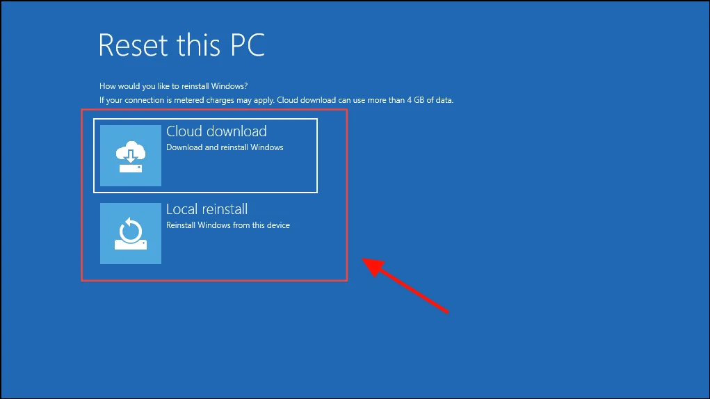 Reinitialiser windows 4