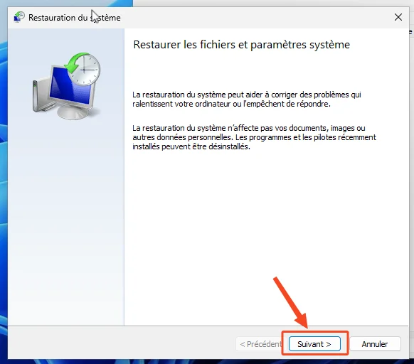 Restauter windows 11