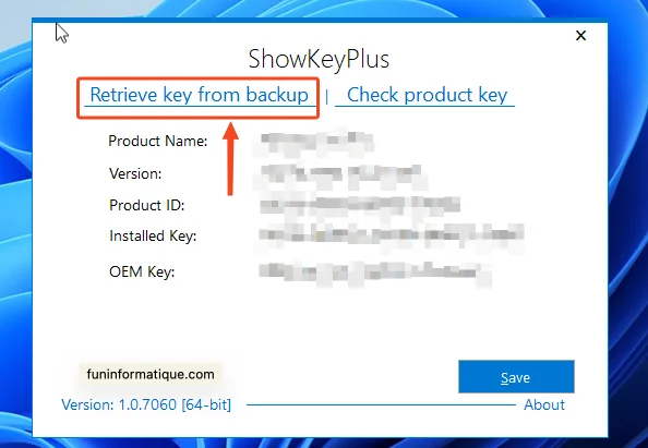 Extraire cle produit windows 11 sauvegarde