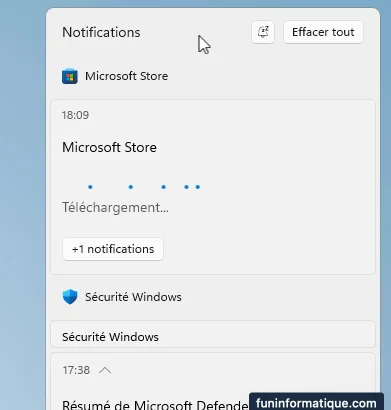 Notification instalation windows store
