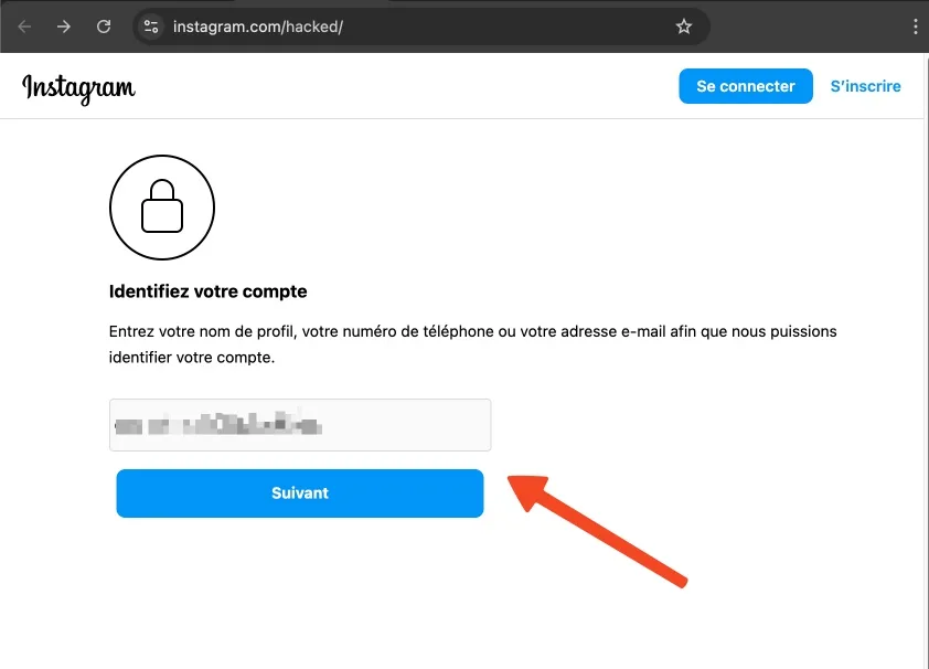 Recuperer instagram compte