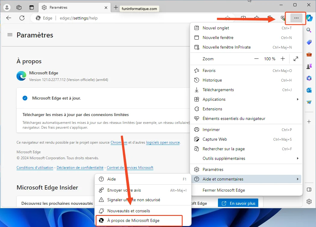 Mise a jour microsoft edge