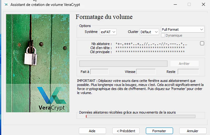 Crypatge cle usb veracrypt