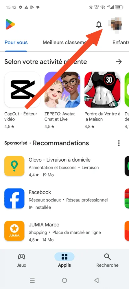 Changer utilisateur playstore