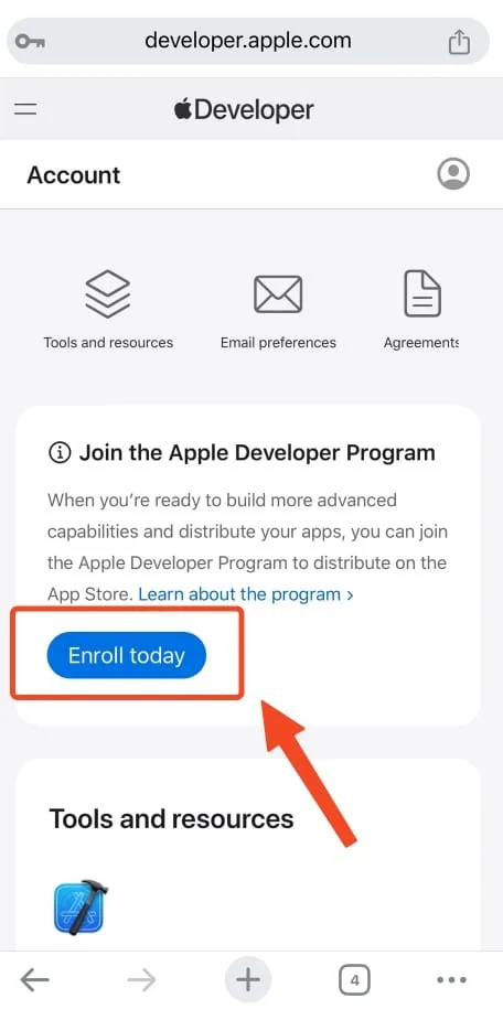Join apple developper