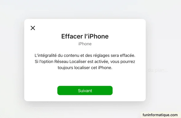 Effacer iphone distance