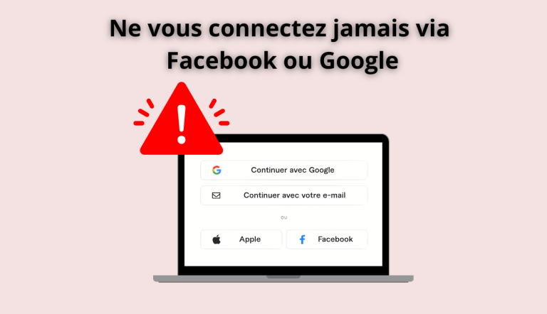 Ne vous connectez jamais via Facebook google