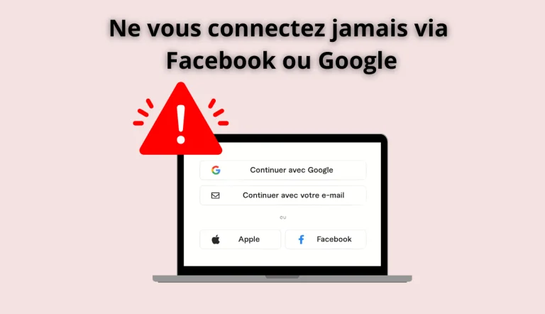 Ne vous connectez jamais via Facebook google