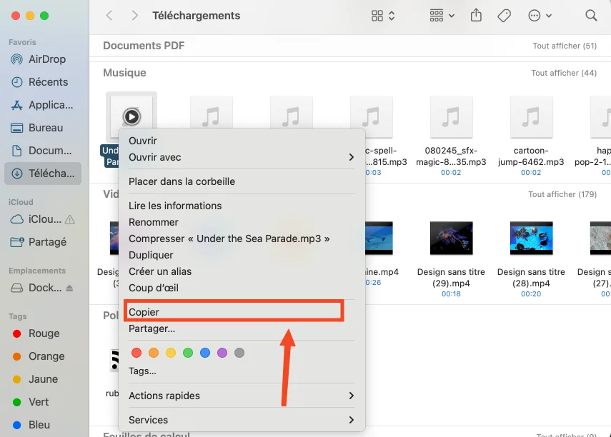 Copier trackpad souris mac