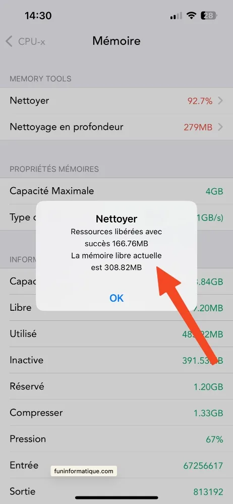 Cpu x vider ram iphone