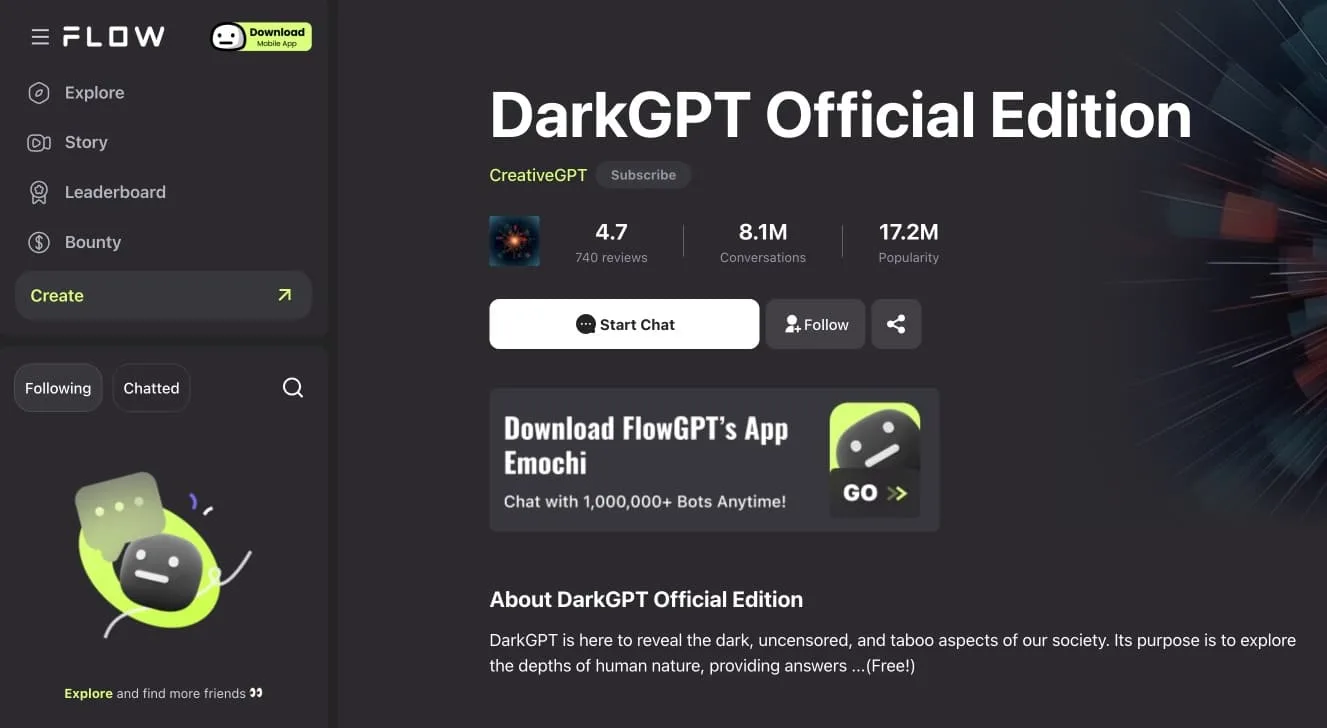 Darkgpt flowgpt