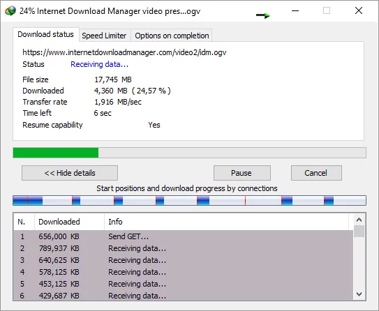 Internet download manager