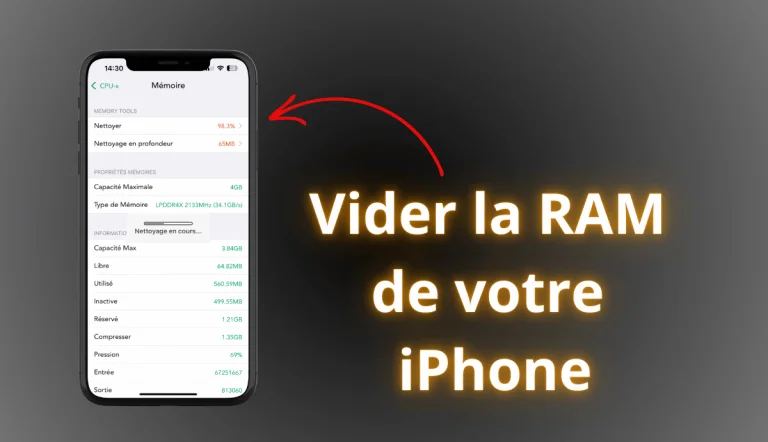 vider ram iphone memoire
