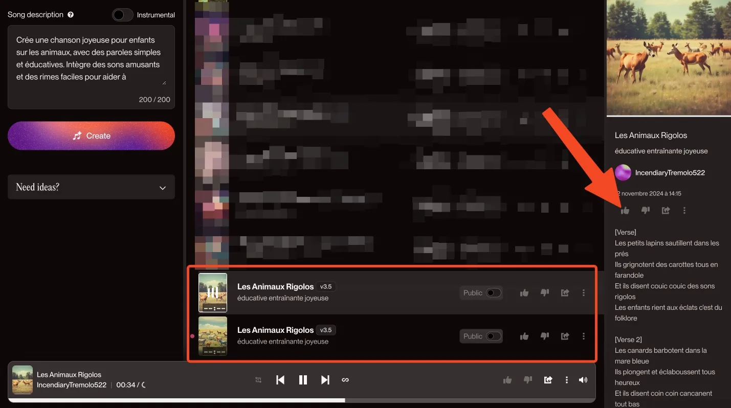 Generation chanson suno ai