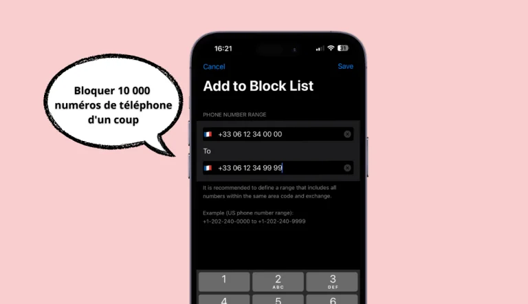 Bloquer 10 000 numeros de telephone dun coup